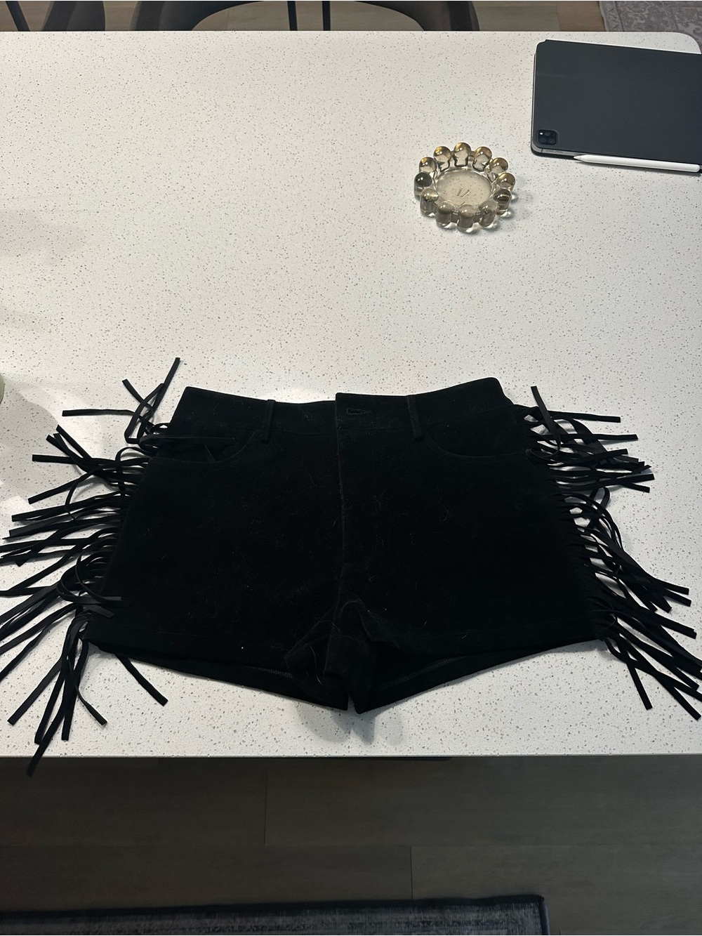 Fringe suede pretty little thing shorts